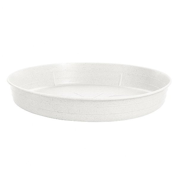 Prato Plástico Para Vaso 37 cm Mármore