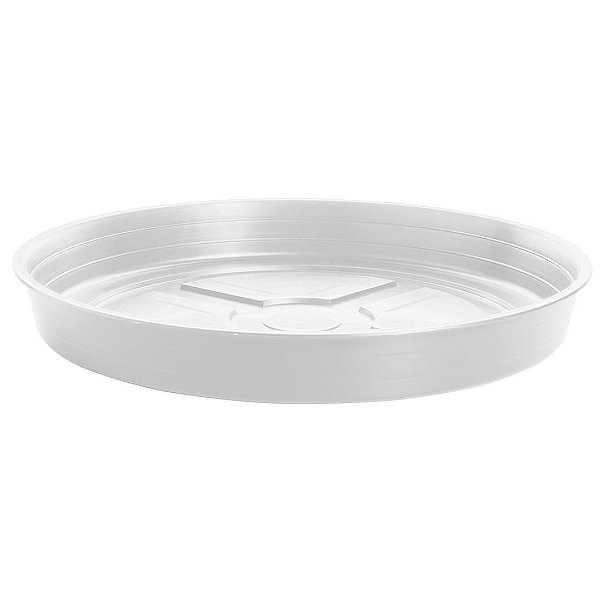 Prato Plástico Para Vaso 43 cm Branco