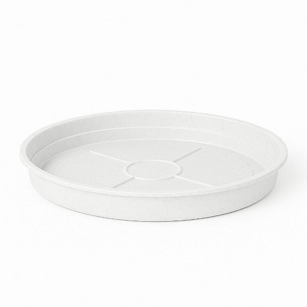 Prato Plástico Para Vaso 43 cm Mármore