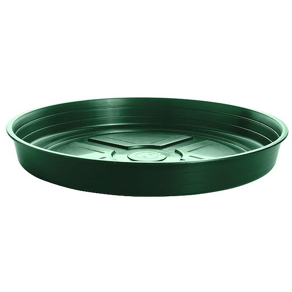 Prato Plástico Para Vaso 43 cm Verde Escuro