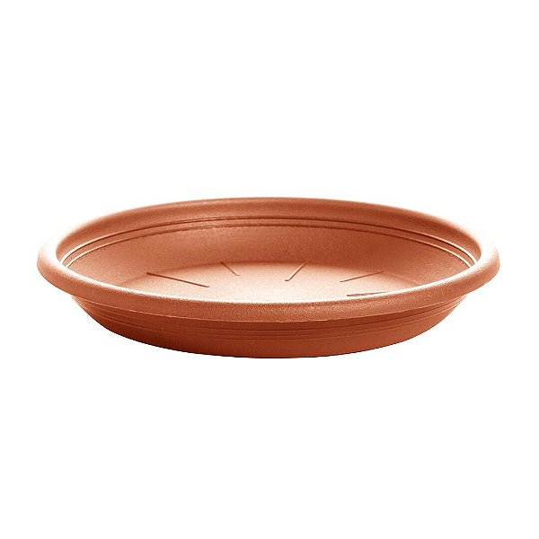 Prato Napoli Plástico Para Vaso 19 cm Terra Cota