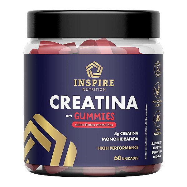 Creatina Gummies Monohidratada 60 gomas Inspire Nutrition