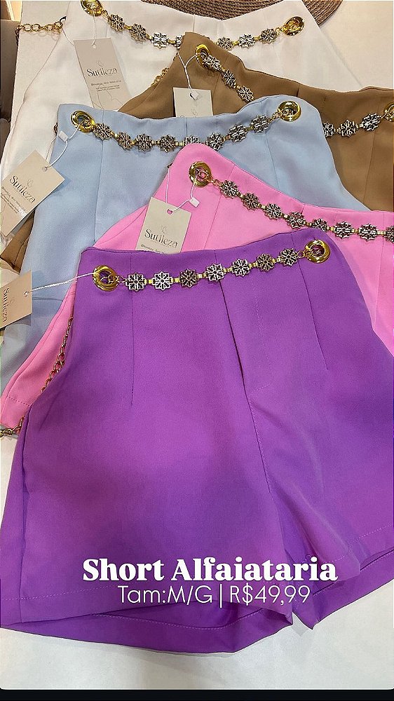 Short Alfaiataria Feminino Tam M e G