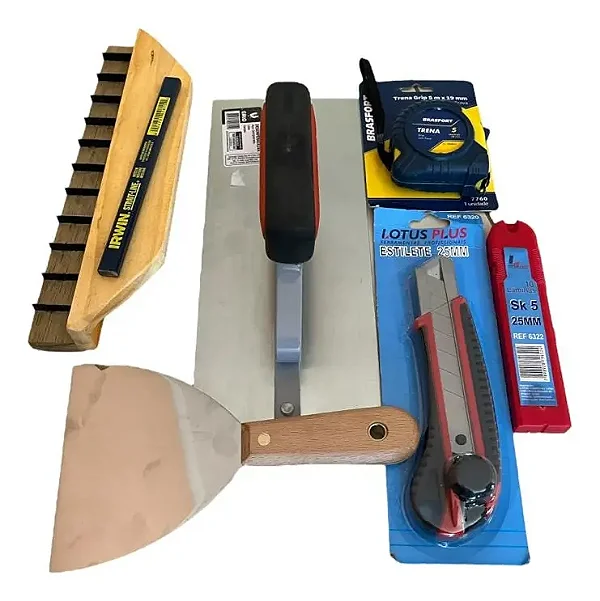 Kit Para Gesseiro Profissional 7 Peças