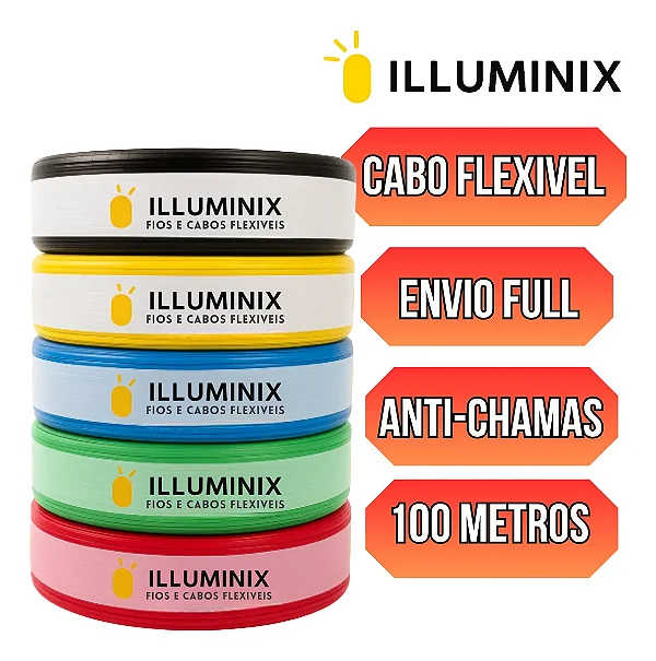 Cabo Flexivel 2,5mm Rolo Com 100 Metros 750v Fio Unipolar