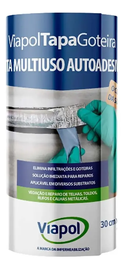 Fita Impermeável Autoadesiva Viaflex 30cm X 10m Viapol