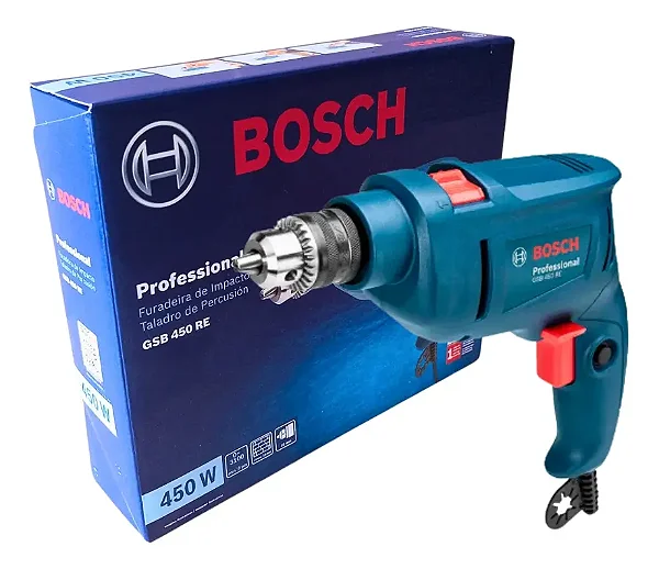 Furadeira Elétrica 3/8 Bosch Gsb 450 Re Profissional