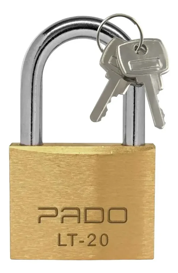 Cadeado Latao 20 Mm Armario Bicicleta Mala Pado Cor Dourado
