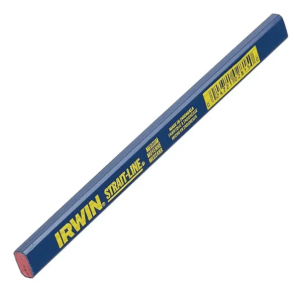 Lápis Carpinteiro Irwin Azul Pedreiro Obra Com 1 Unidade