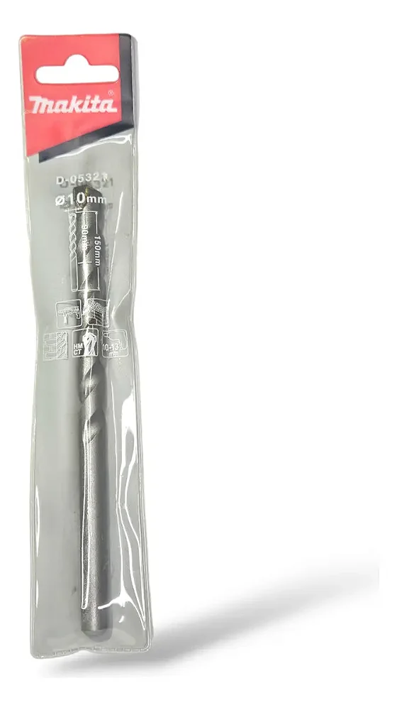 Broca Para Concreto Makita 10 X 150mm D-05321Descrição Broca Makita D-05321 para Concreto 10mm - Ponta de Metal Duro, 150mm A Broca Makita D-05321 é a escolha ideal para profissionais da construção civil, serralheiros, marceneiros e entusiastas do faça-v