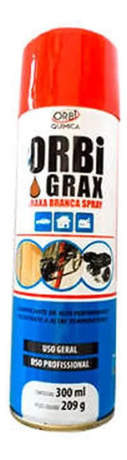 Graxa Branca Spray 300ml Orbigrax Universal Orbi