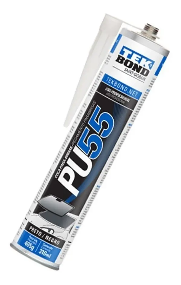 Adesivo Automotivo Tekbond PU55 Bastão Poliuretano 405g Preto