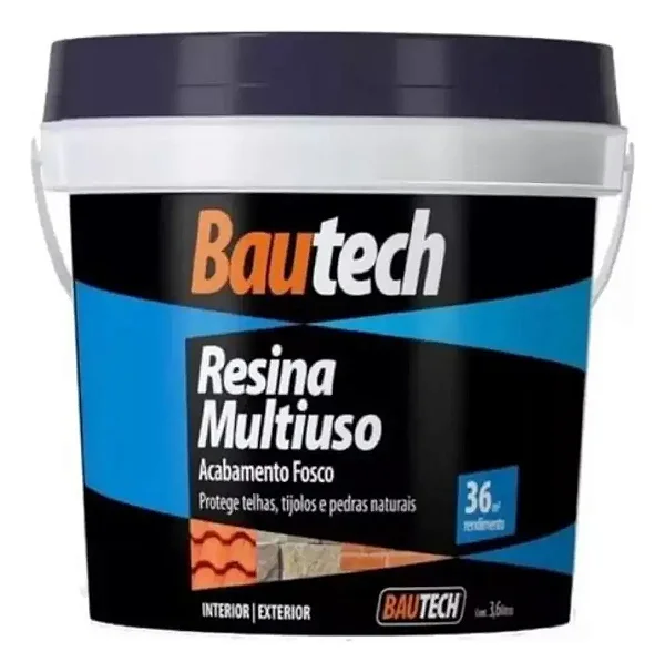 Resina Acrílica Multiuso Bautech Fosca Incolor 3.6L Acabamento Telhados