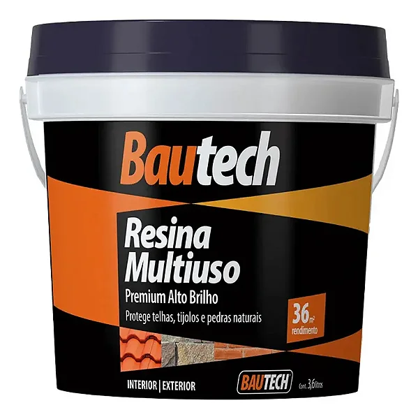 Resina Acrílica Bautech 3,6L Brilhante Incolor Multiuso Alta Cobertura