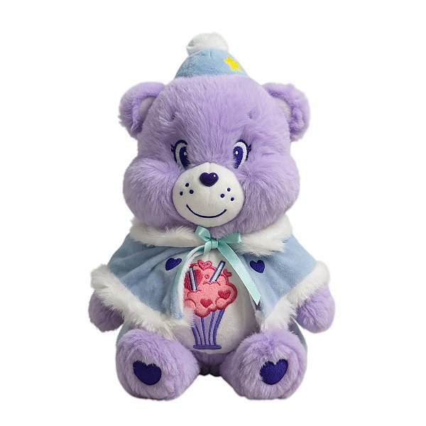 URSINHOS CARINHOSOS 30 CM ROXO COM CAPA MINISO