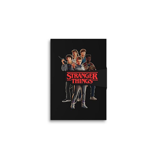 CADERNO A5 COM MARCADOR DE PÁGINA STRANGER THINGS MINISO