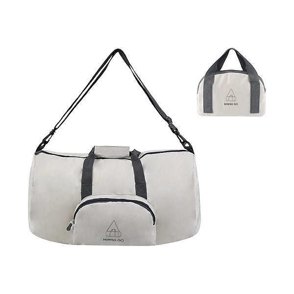 BOLSA DE VIAGEM DOBRÁVEL - SÉRIE MINISO GO (BEGE)