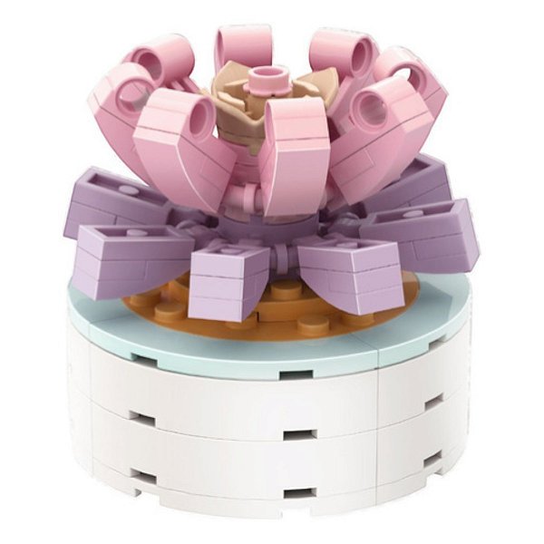 BLOCOS DE MONTAR DE PLANTAS SUCULENTAS FLORES MINISO