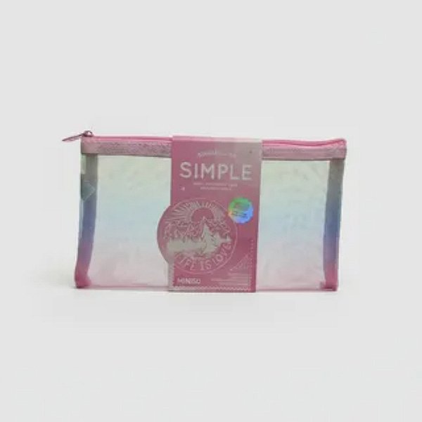 Estojo de Malha Miniso Mesh Resistente Estiloso A6 Gradiente
