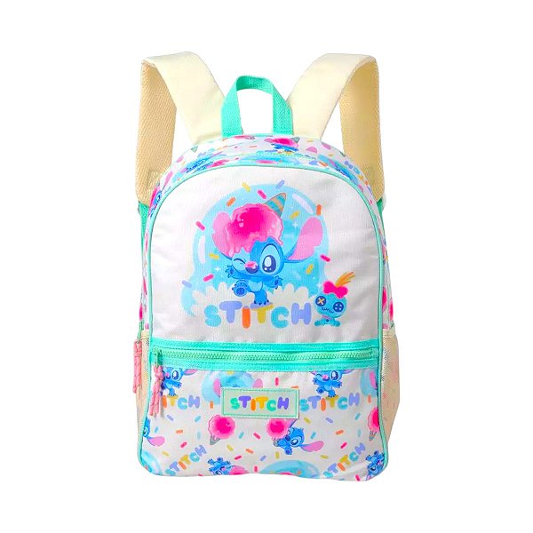Mochila Stitch Verde Disney Fofa Infantil Original Miniso