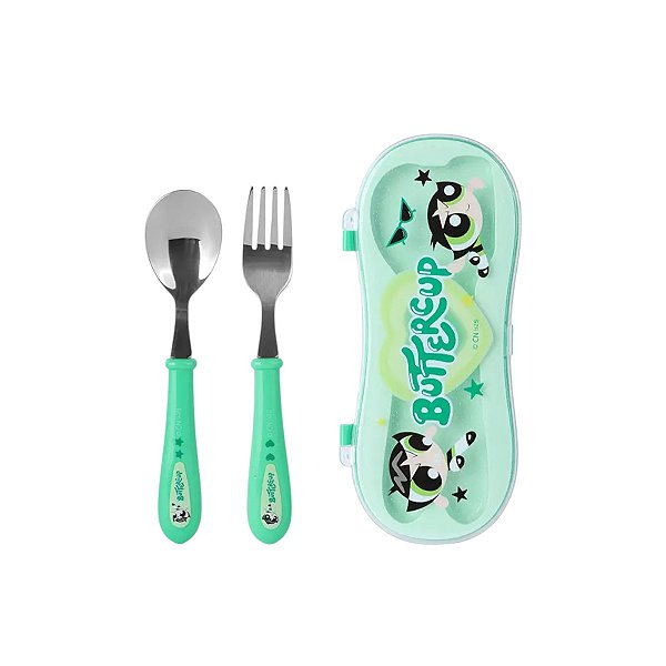 Kit Talheres Com Estojo Meninas Superpoderosas Miniso
