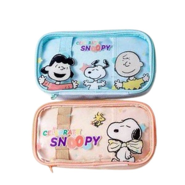 Estojo Personagens Snoopy Celebrate Duplo Miniso Original
