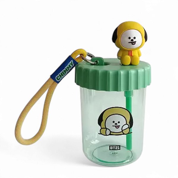 Copo Garrafa Fofa Infantil BT21 Chimmy Original Miniso