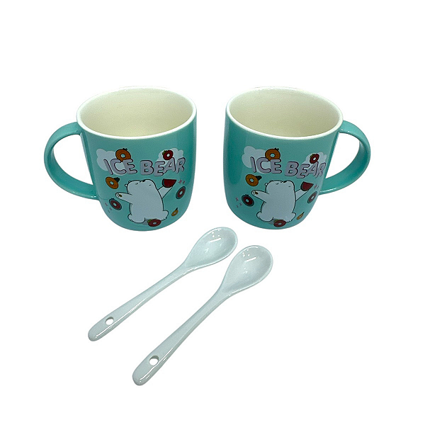 Kit Canecas de Cerâmica Polar We Bare Bears Miniso