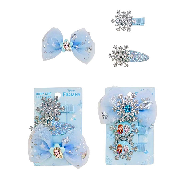 Kit Presilhas Infantil Fofa Disney Frozen Anna e Elsa Miniso