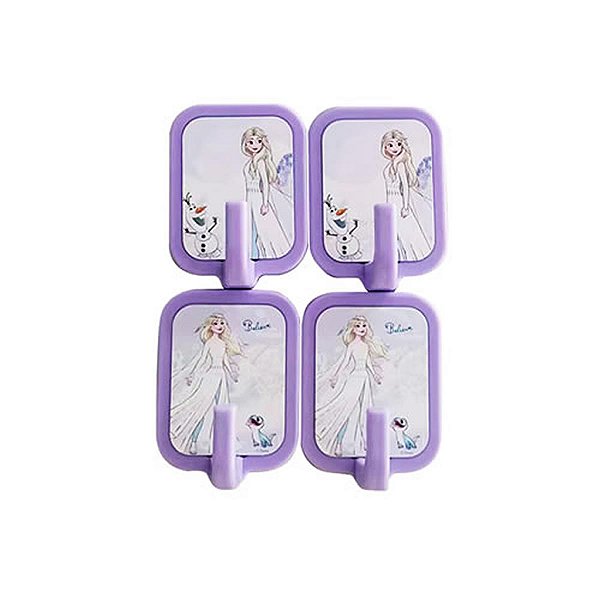GANCHOS DE PLÁSTICO MODELO FROZEN 4 PÇS.