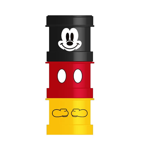 MARMITA BENTO REDONDA EMPILHÁVEL COLEÇÃO MICKEY MOUSE 3 PÇS