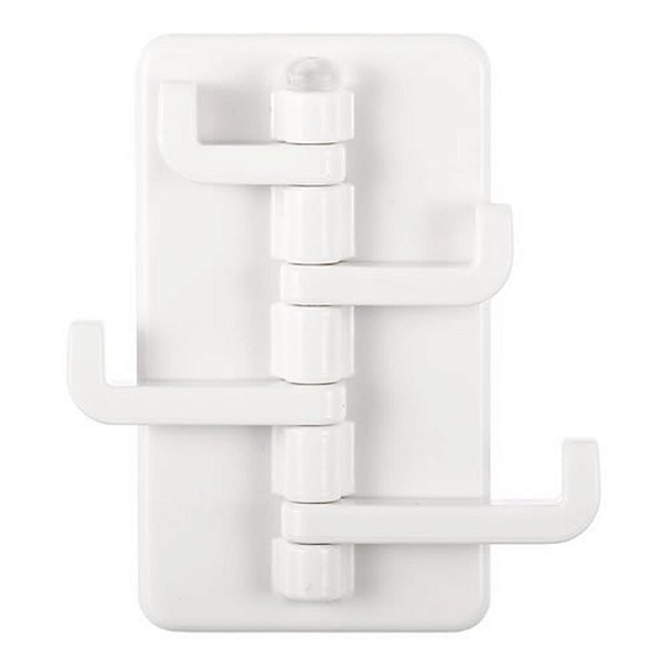 CONJUNTO DE GANCHOS ADESIVO DE PAREDE 2 UNIDADES COR BRANCO.