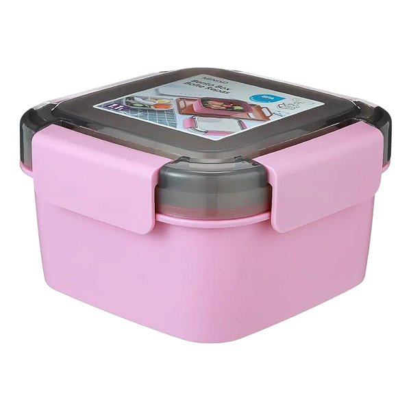 Pote Bento Box Dupla Camada 1,1l Miniso Marmitinha Rosa
