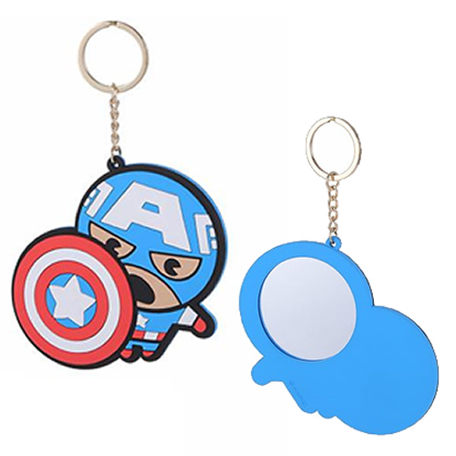 Chaveiro De Espelho Marvel Captain America Miniso Original