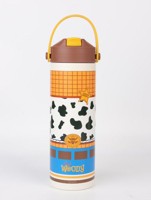 GARRAFA INOX C/CANUDO WOODY 550ML MINISO
