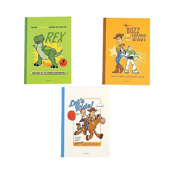 KIT COM 3 CADERNOS A5 DISNEY PIXAR TOY STORY FOFA MINISO