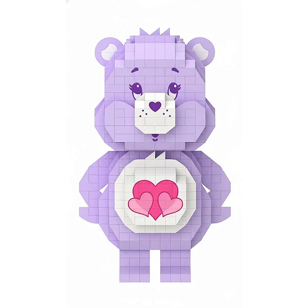BLOCO MONTAR URSINHO CARINHOSO ROXO MINISO 450 PÇS