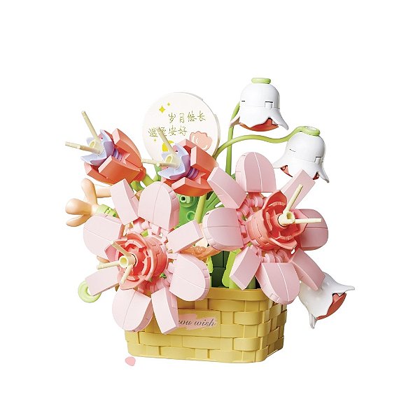 BLOCOS DE MONTAR FLORES LÍRIO 172 PÇS MINISO