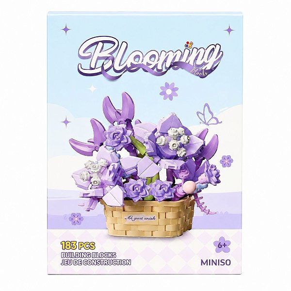 BLOCOS DE MONTAR MEMÓRIA DAS FLORES 183 PÇS MINISO