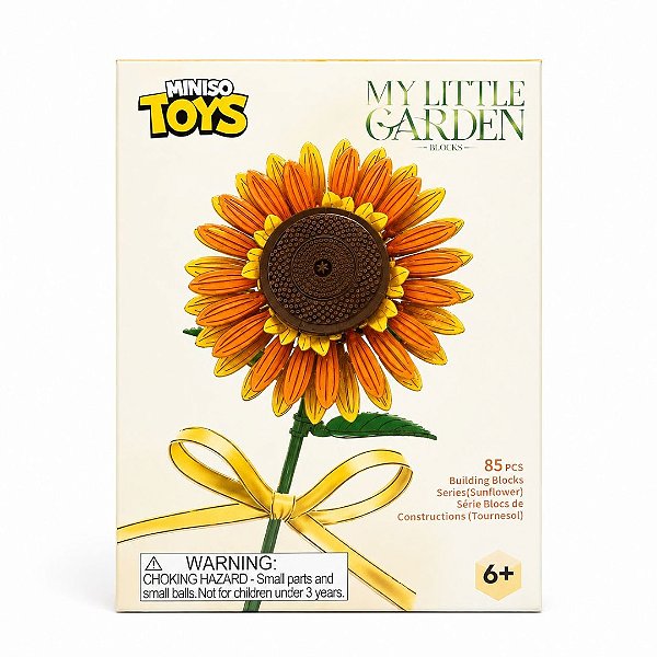 BLOCOS  DE MONTAR FLORES GIRASSOL85 PÇS MINISO