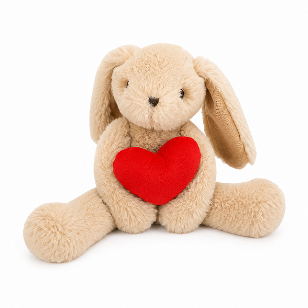 PELUCIA DE COELHO COM CORACAO 20CM MINISO