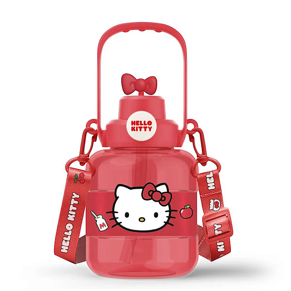 GARRAFA HELLO KITTY COM CANUDO 1.1L MINISO SANRIO