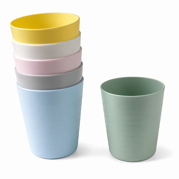 CONJ COPO PLASTICO MULTICOR COM 6 UNIDAES MINISO