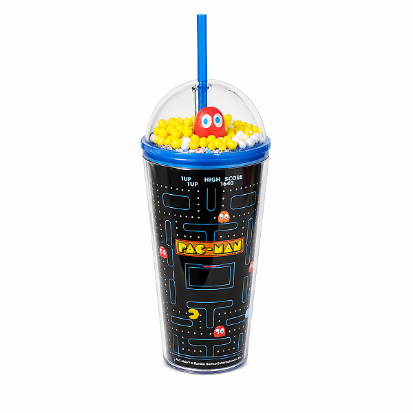COPO COM CANUDO PAC-MAN 600ML MINISO
