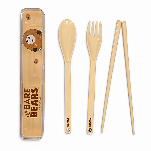 KIT TALHERES COM HASHI URSOS SEM CURSO PANDA MINISO