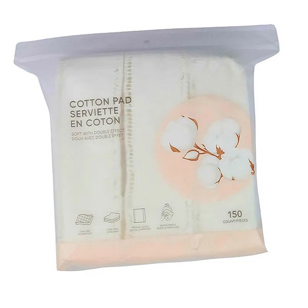 ALGODÃO BORDAS PRENSADAS FACIAL MINISO 150 ALMOFADAS
