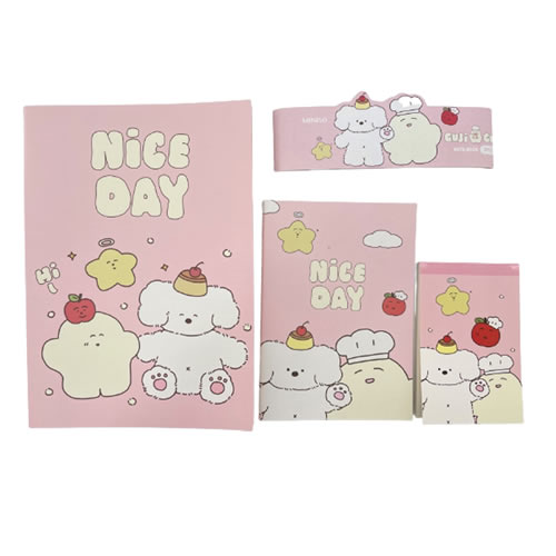 KIT COM 3 BLOCOS DE ANOTAÇÕES MODELO GUJI GUJI COR ROSA