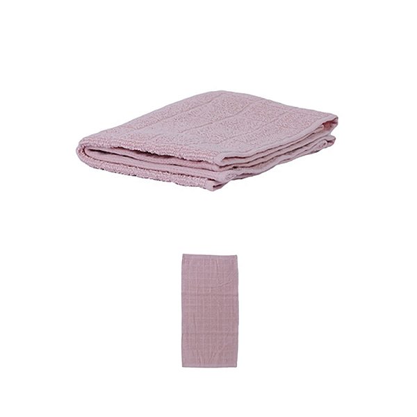 TOALHA DE LAVABO 25X50 DE ALGODÃO ROSA