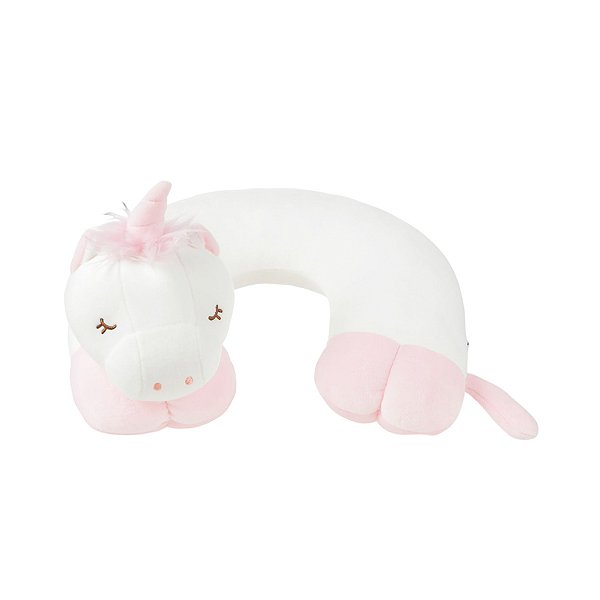 TRAVESSEIRO EM FORMATO DE U (BRANCO/ROSA) - MODELO UNICORNIO