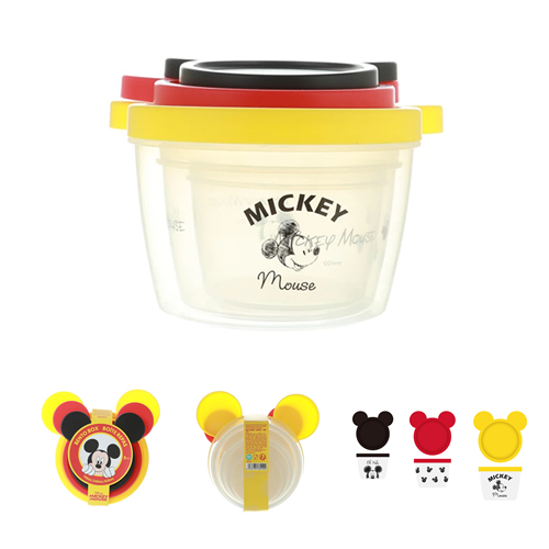 CAIXA DE BENTO 3 PEÇAS COM TAMANHOS DIFERENTES  MICKEY MOUSE